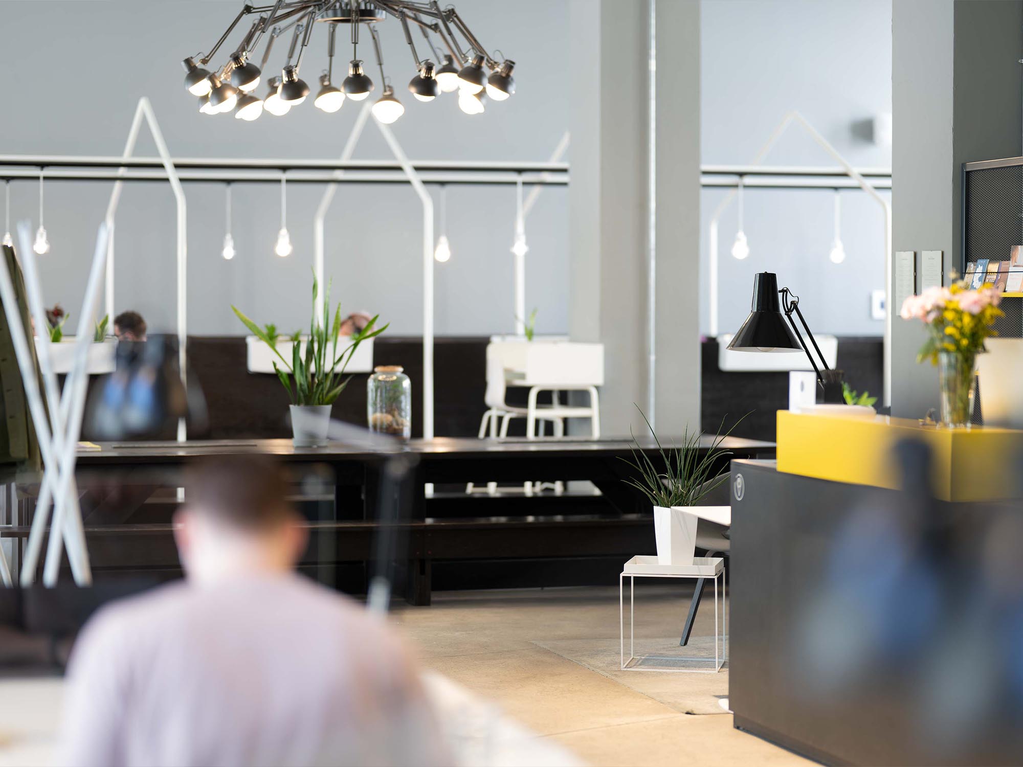 Coworking space with people