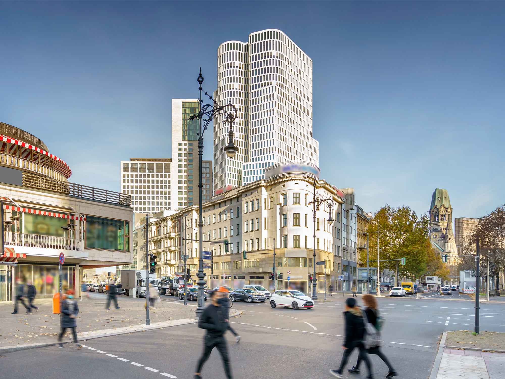 Straßenaufnahme vom Kurfürstendamm Berlin